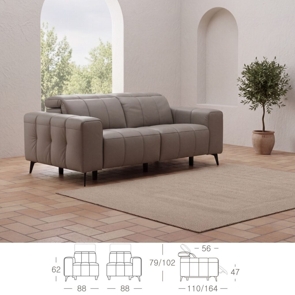 Imagen 7 del producto Sofá relax 2 plazas piel