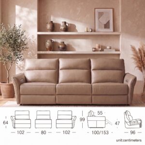 Miniatura 7 del producto Sofá relax 3 plazas piel