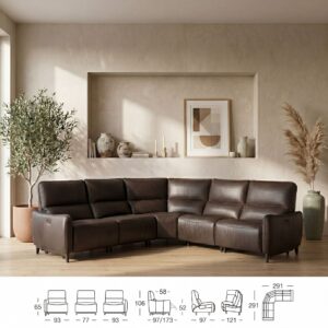 Miniatura 7 del producto Sofá rinconera relax piel