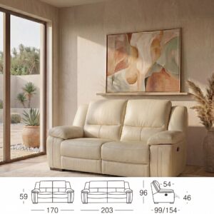 Miniatura 7 del producto Sofá relax 2 plazas piel