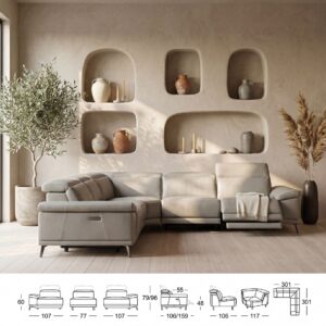Miniatura 7 del producto Sofá rinconera relax piel