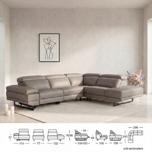 Miniatura 7 del producto Sofá rinconera relax piel